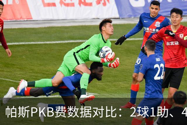 帕斯PKB费数据对比：2球1助、4射4正vs0球0助、1射0正